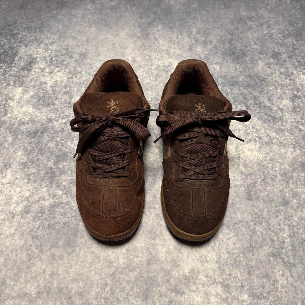 Vintage Mossimo Skate Shoes Mens 11 Brown Suede Chunky Fat Tongue Gum Sole Y2K